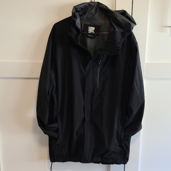 Men's Black Jacket Windbreaker Weather Resistant. NBW - Picture 1 of 9